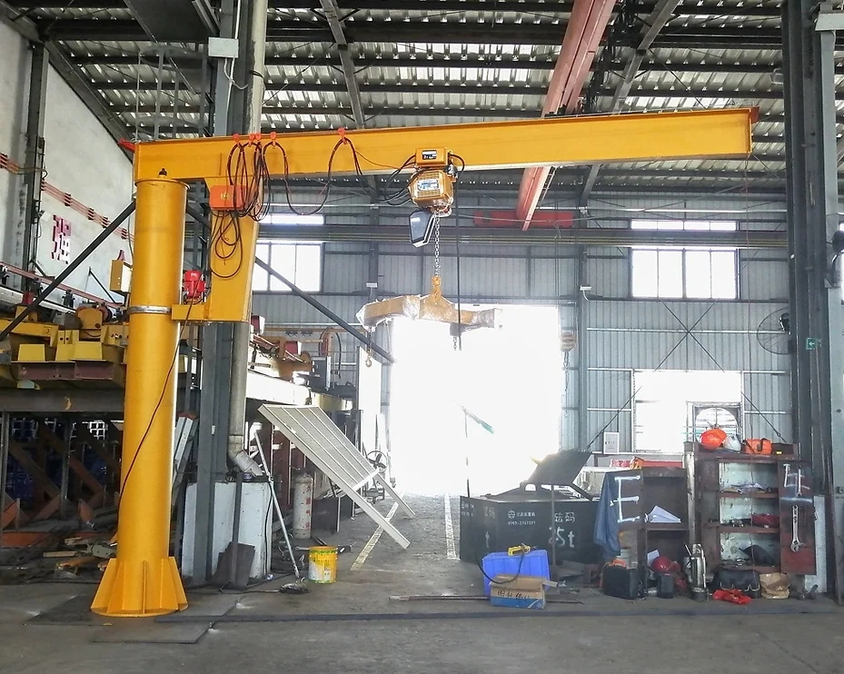 1 3 5 Ton Movable Slewing Pillar Cantilever Arm Jib Crane with Hoist