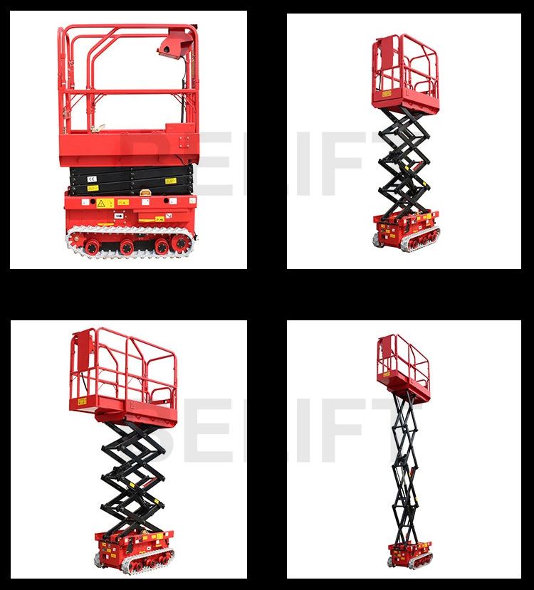 12m Small Hydraulic Aerial Construction Work Manlift Platforms Electric Scissor Lift