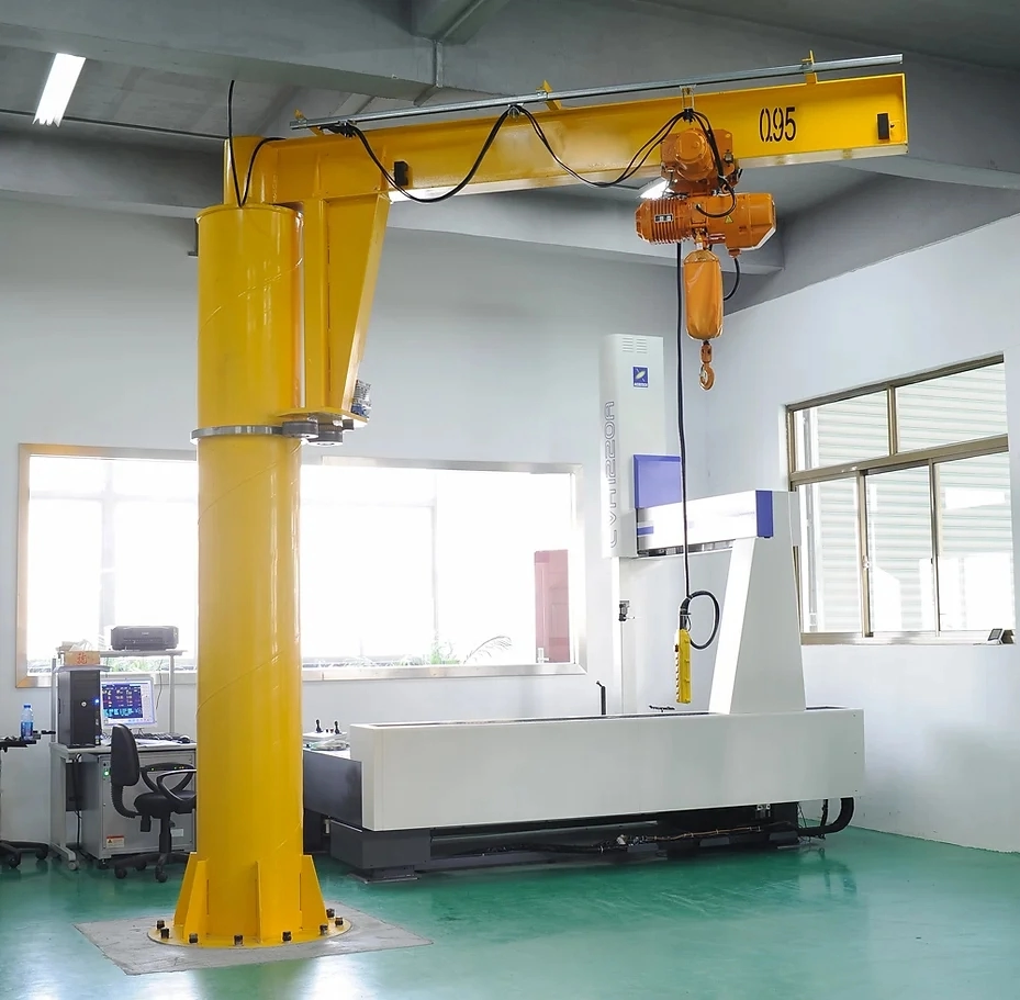 1 3 5 Ton Movable Slewing Pillar Cantilever Arm Jib Crane with Hoist