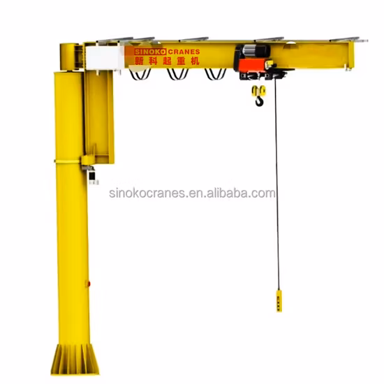1 3 5 Ton Movable Slewing Pillar Cantilever Arm Jib Crane with Hoist