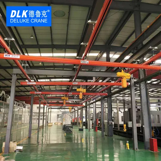 European Design Light Rail Suspension Flexible Single Girder Kpk Crane System with Electric Hoist